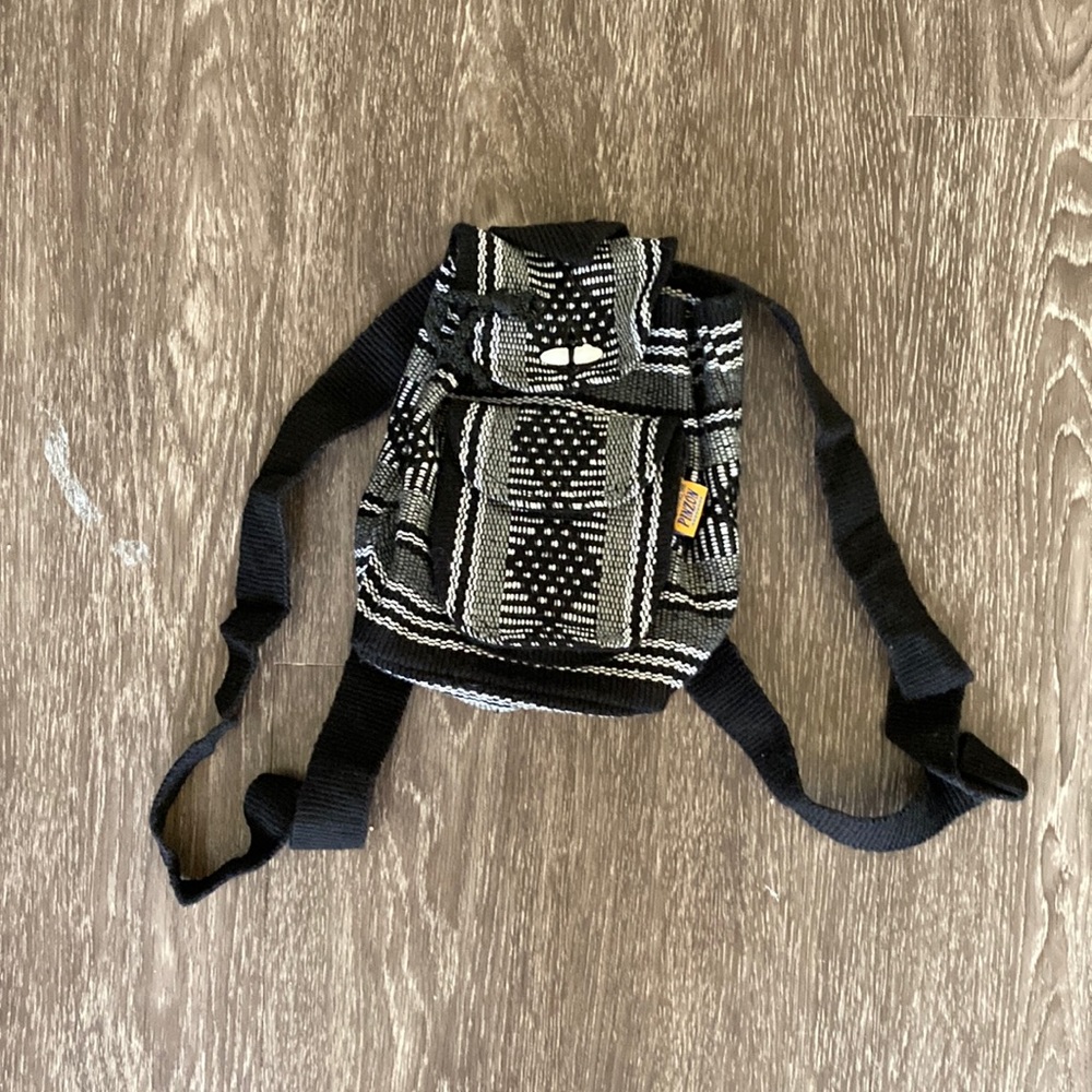 Woven mini backpack from Mexico